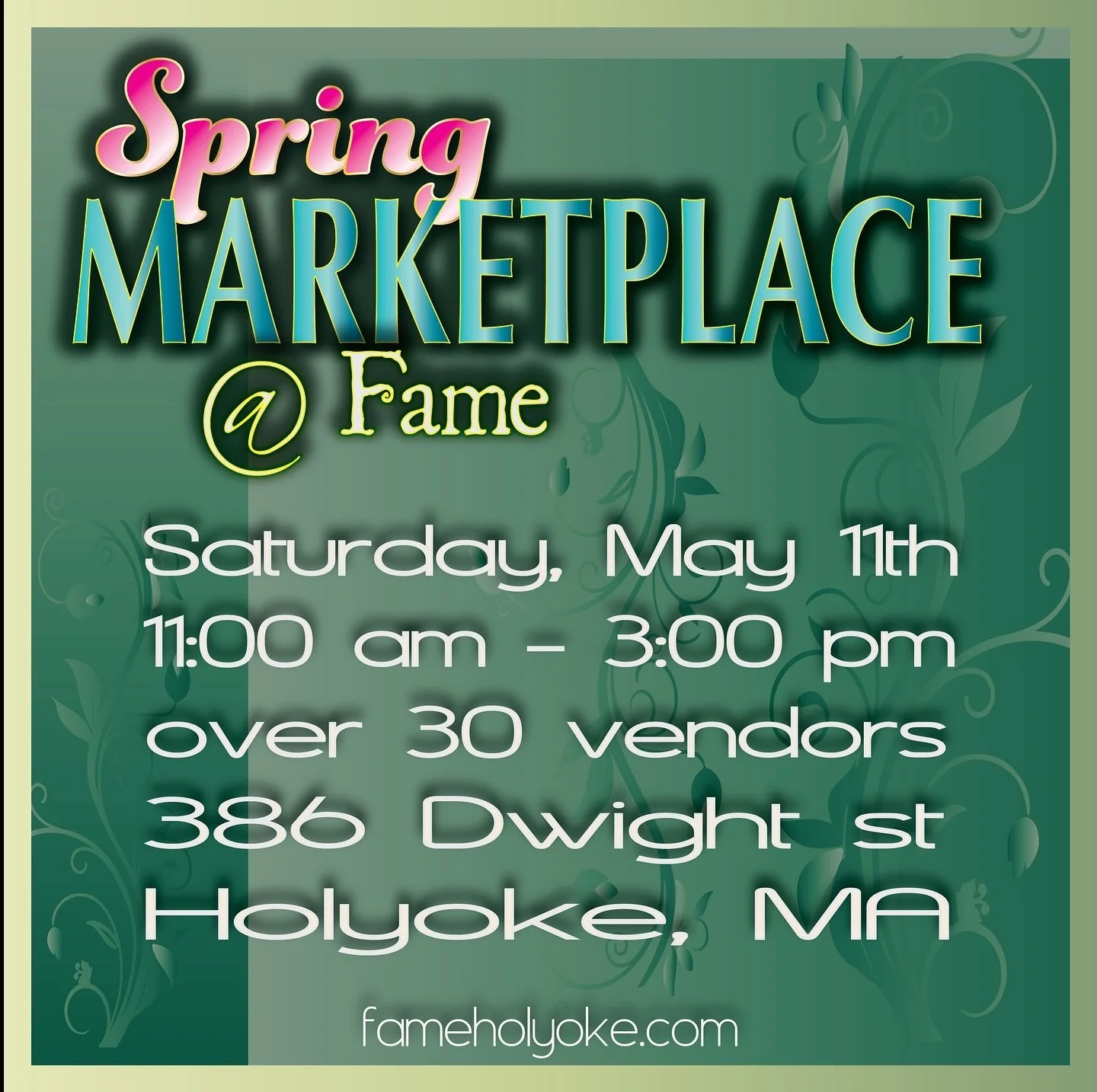 📚Something’a popped up! 🌺Today we’ll be @fameholyoke from 11am-3pm! Boasting a list of over 30 vendors, you’re bound to find something that catches your attention 🤩