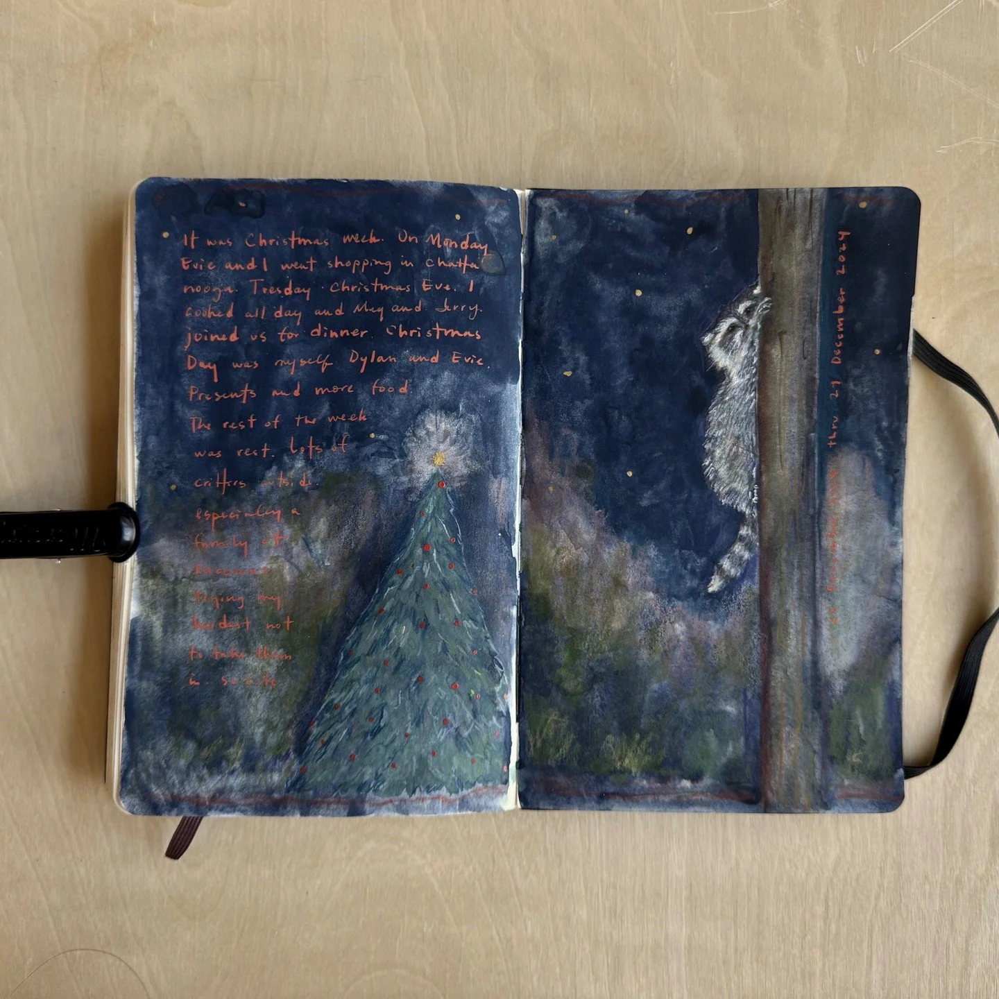 Christmas Week in my visual journal