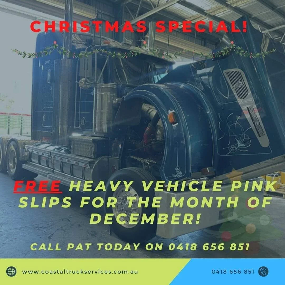 Get in quick to book your FREE heavy vehicle pink slip! This offer is for the month of December only so take advantage of it now 💪 #CTS
