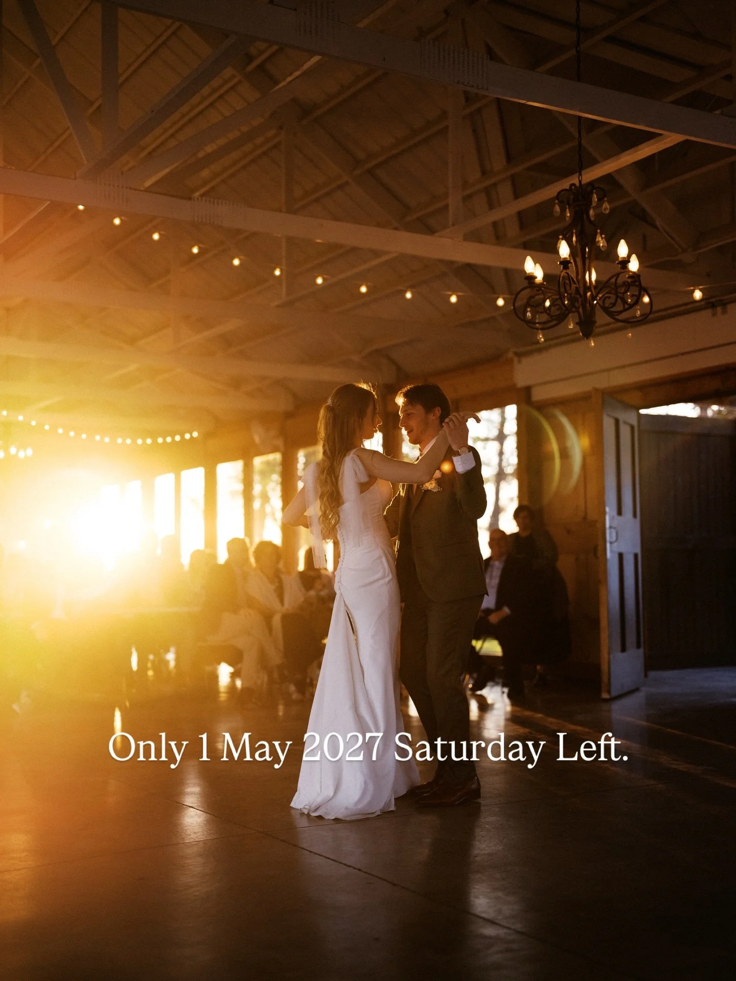 Just so we&rsquo;re clear - last call for 2027 May Saturdays☎️ 

Tap the link in bio to shop available wedding dates, view pricing, and instantly save your wedding venue online for $100. 

You could book your wedding venue before you go to bed 🌙 

P