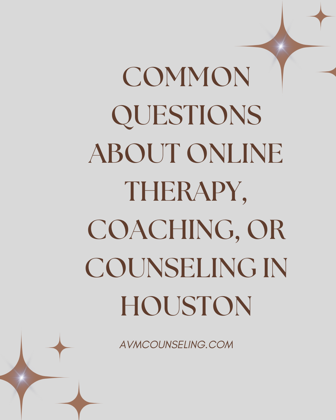 brown text common questions about therapy