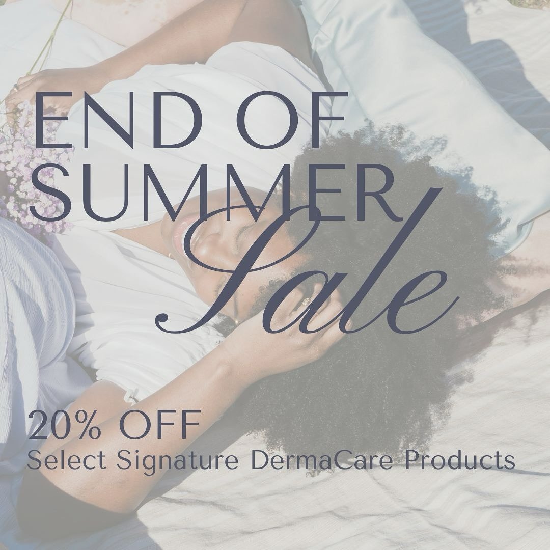 As we bid farewell to summer, treat your skin to some extra TLC with our exclusive End of Summer Sale! Select signature DermaCare products are now 20% OFF!
From hydrating serums to acne fighting solutions, stock up on your favorite essentials and giv
