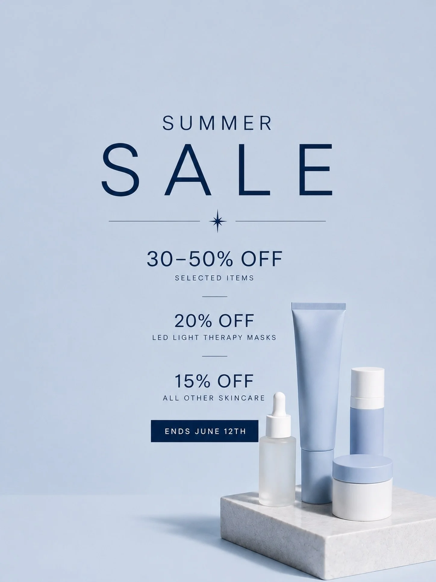 Welcome, Beautiful June! 🌞

Our biggest Summer Product Sale is here and it&rsquo;s the perfect time to stock up on your skincare favorites!

30&ndash;50% OFF selected items

20% OFF OmniLux LED Light Therapy Masks 
15% OFF all other regular-priced s