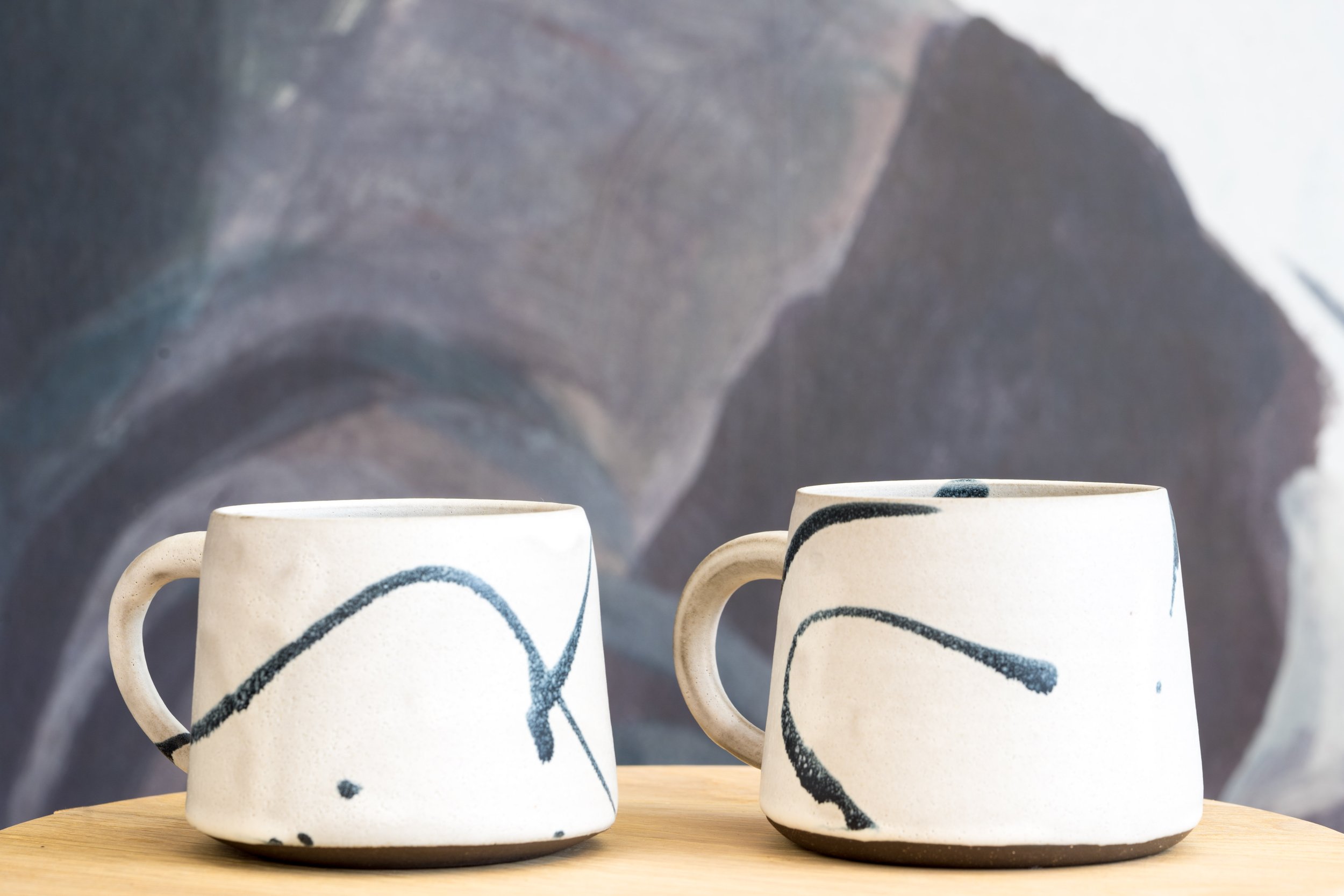 ink splatter mugs