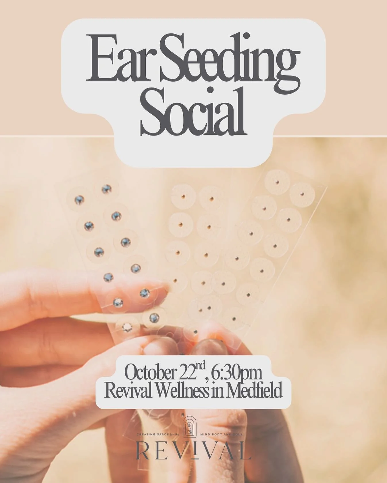 Feeling the pull to slow down and reset? 🌙 
Join us for an evening of ritual, connection, and a little magic at our Ear Seeding Social.

You&rsquo;ll learn how to apply NAO Wellness ear seeds &mdash; tiny acupressure points rooted in Traditional Chi