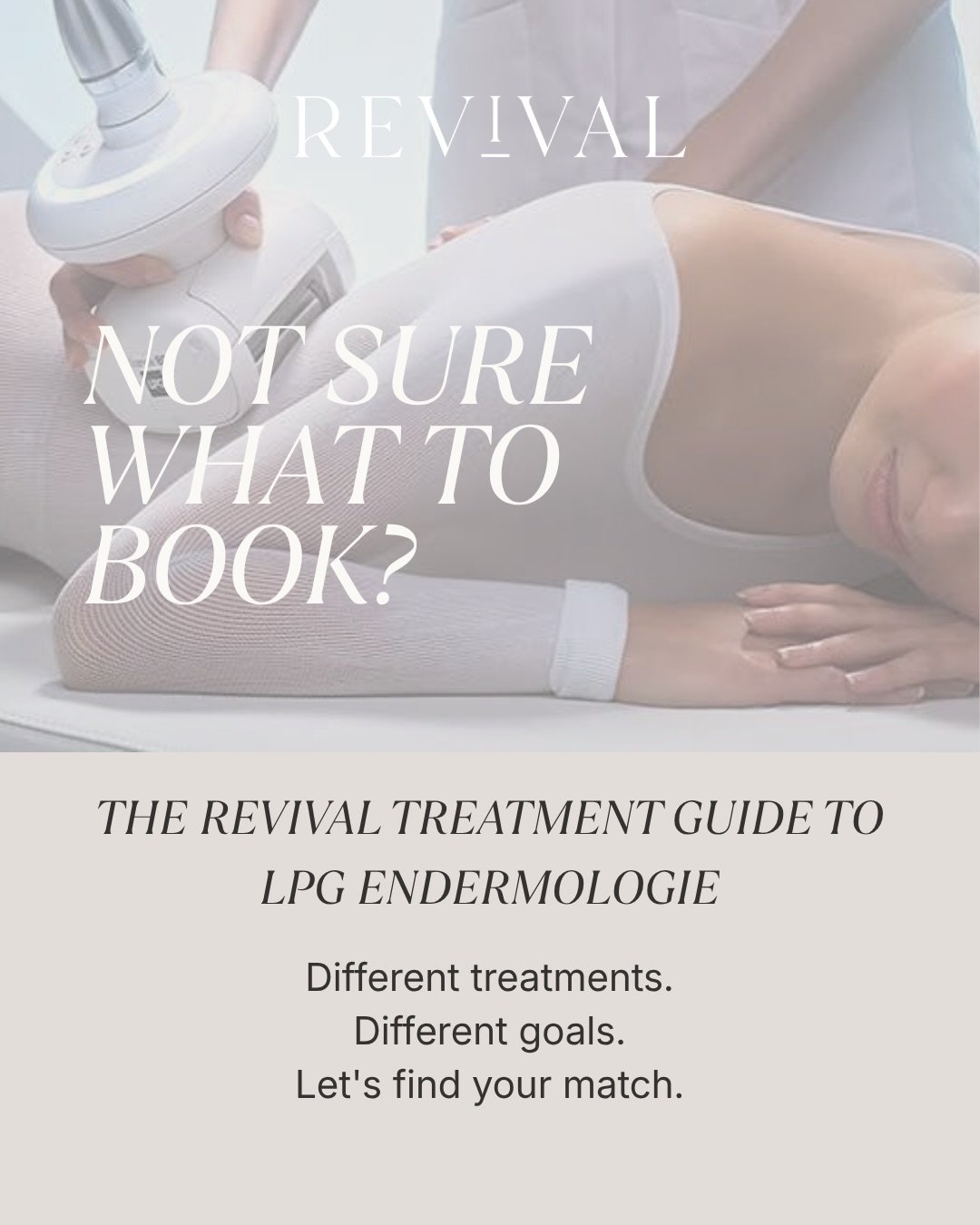 Not sure which LPG Endermologie treatment is right for you? We made it easy. 🤍

From stress + sleep to recovery, drainage, glow and body contouring &mdash; there&rsquo;s a treatment for different goals.

Save this guide for your next booking, or DM 