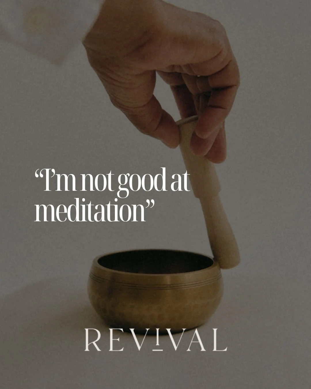 &ldquo;I'm not good at meditation.&rdquo;

We hear this one a lot (and often it's out of my own mouth).

But here's the thing: meditation isn't about perfection. It's not about totally quieting your mind. It's about learning to notice when your mind 