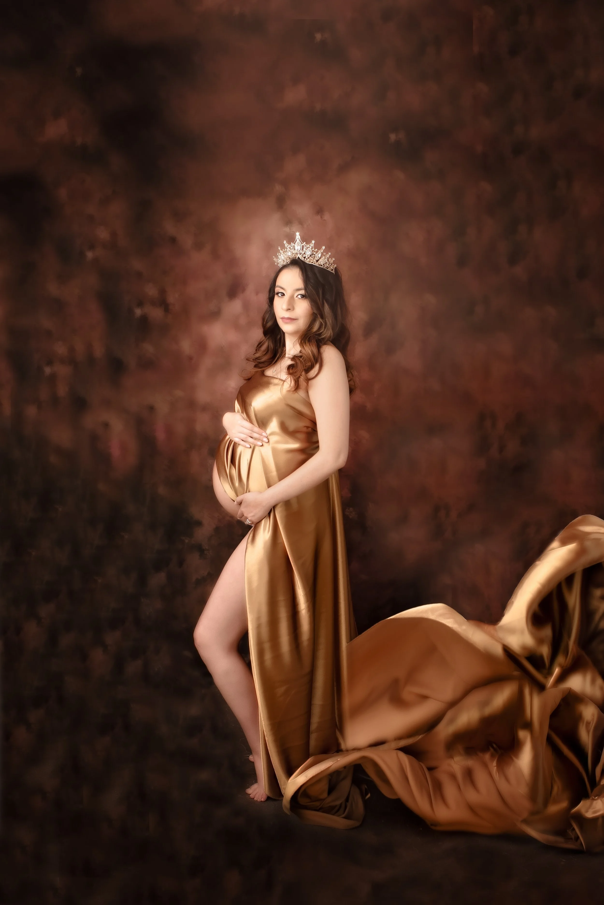 glam maternity mama in studio near Waxhaw, NC