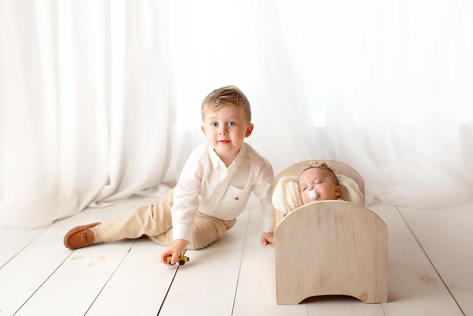 newborn baby girl in pastels in studio near Waxhaw, NC 