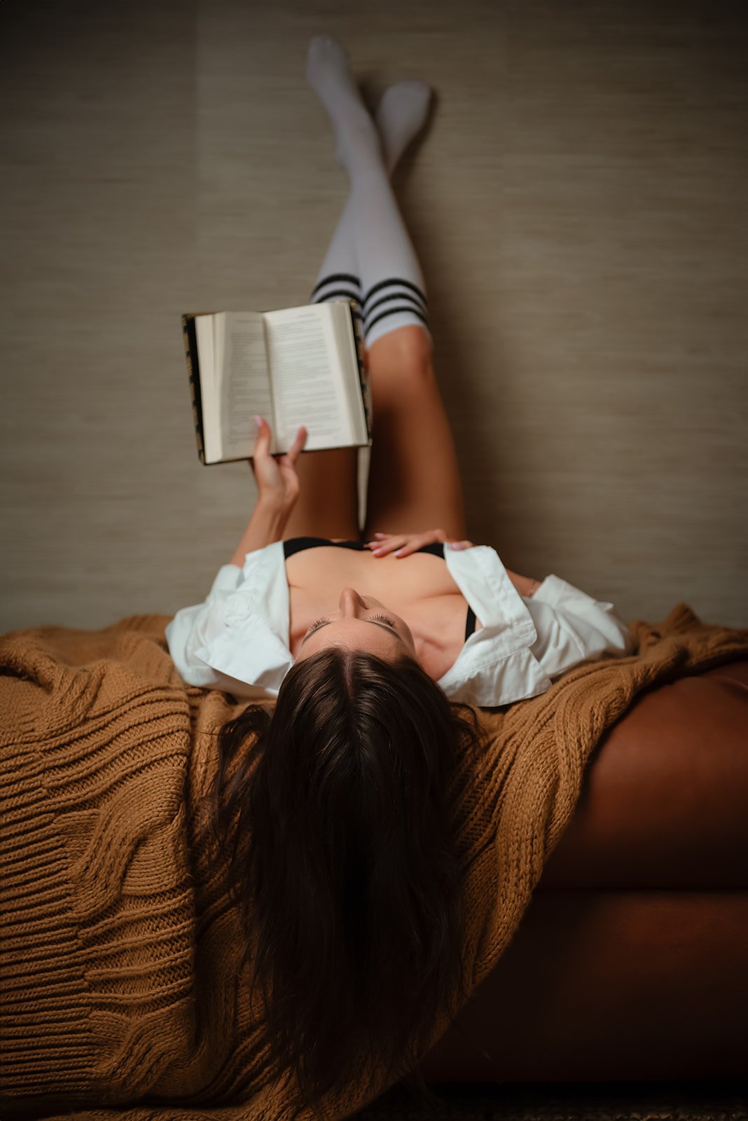 Boudoir Photography Waxhaw, NC | Destiny’s Moody Book-Themed Boudoir Session