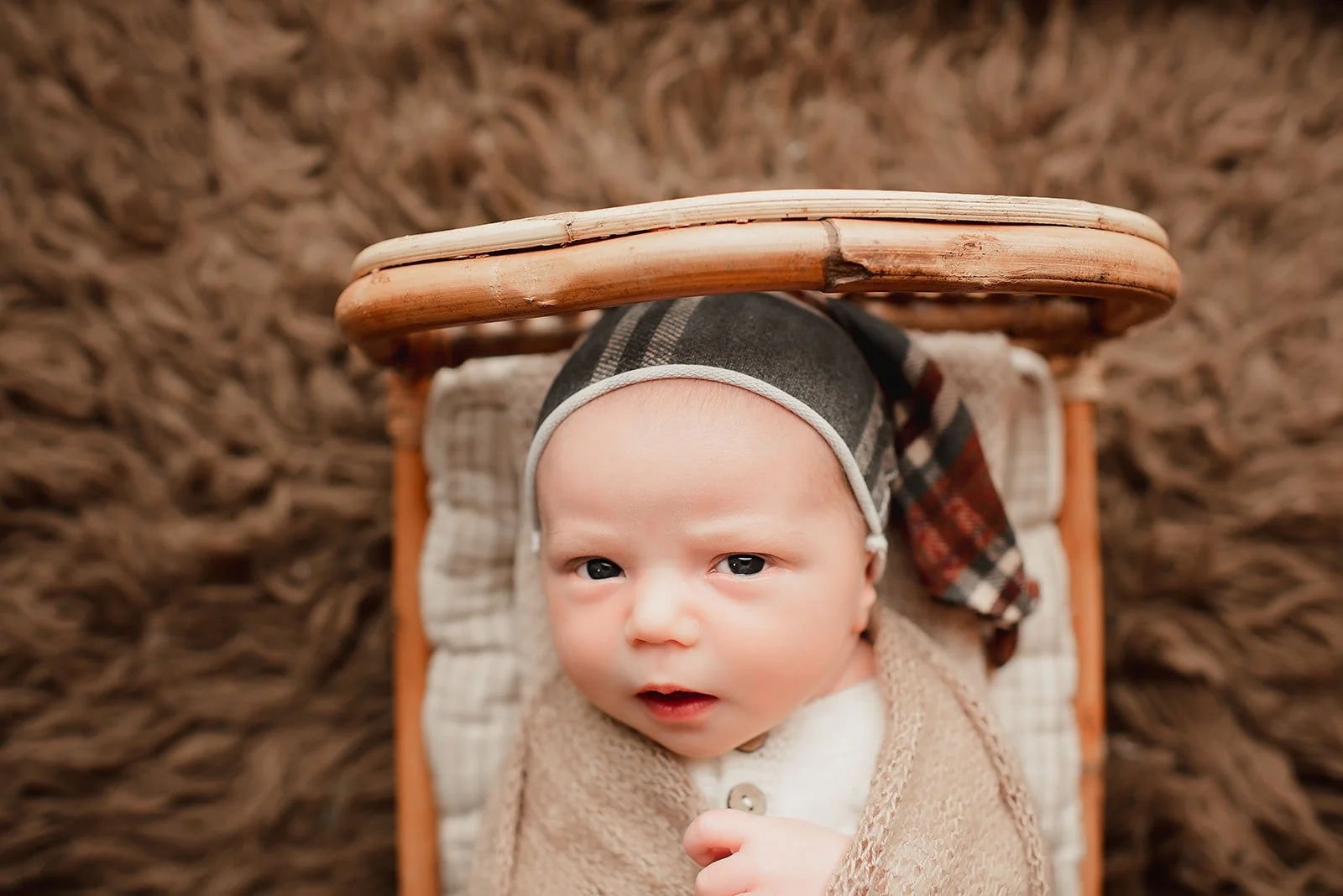 newborn in classic set up at my studio in monroe, NC