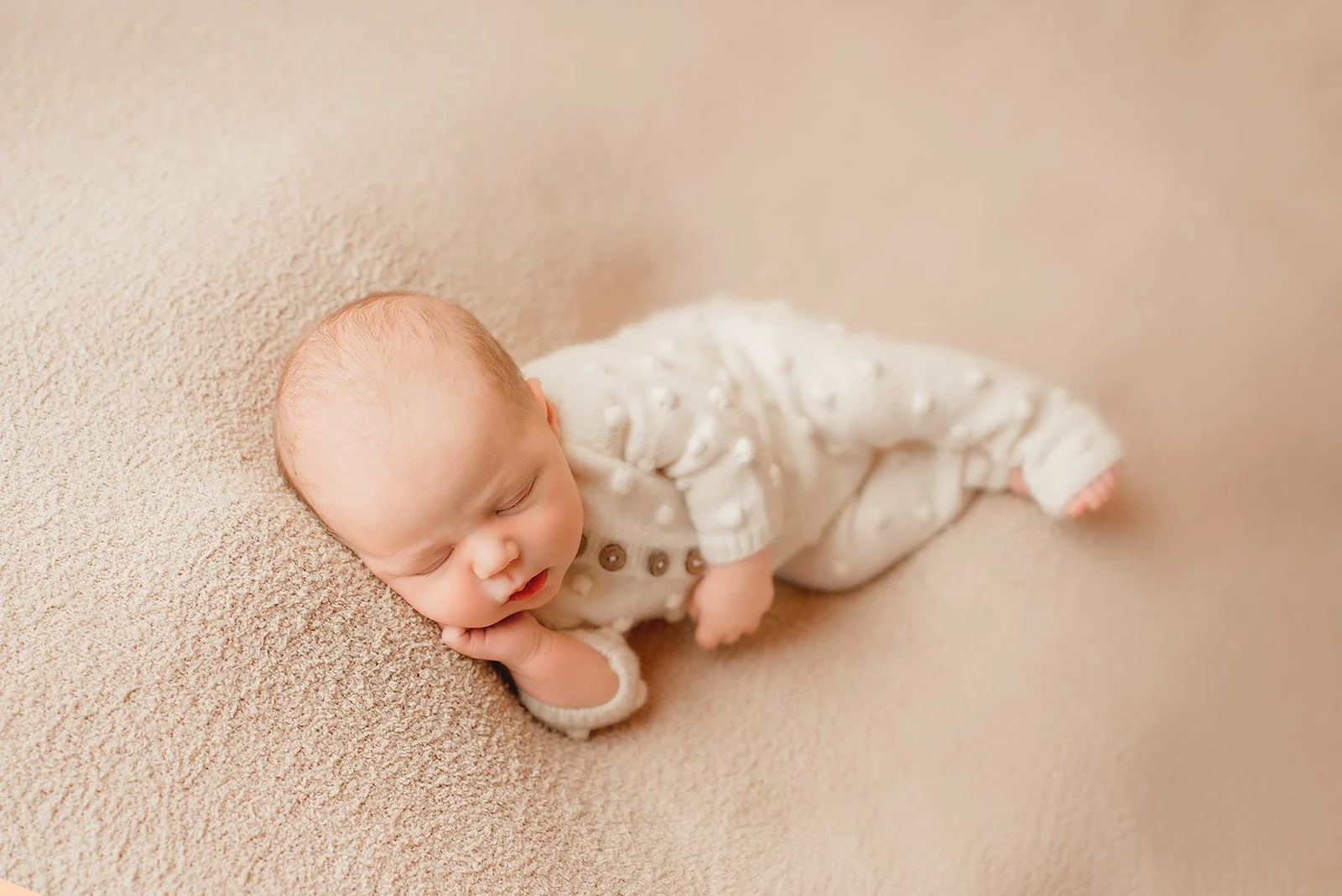 newborn in classic set up at my studio in monroe, NC