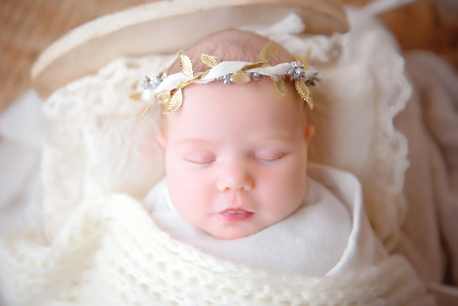 Christmas themed newborn baby photo shoot from studio near Waxhaw, NC