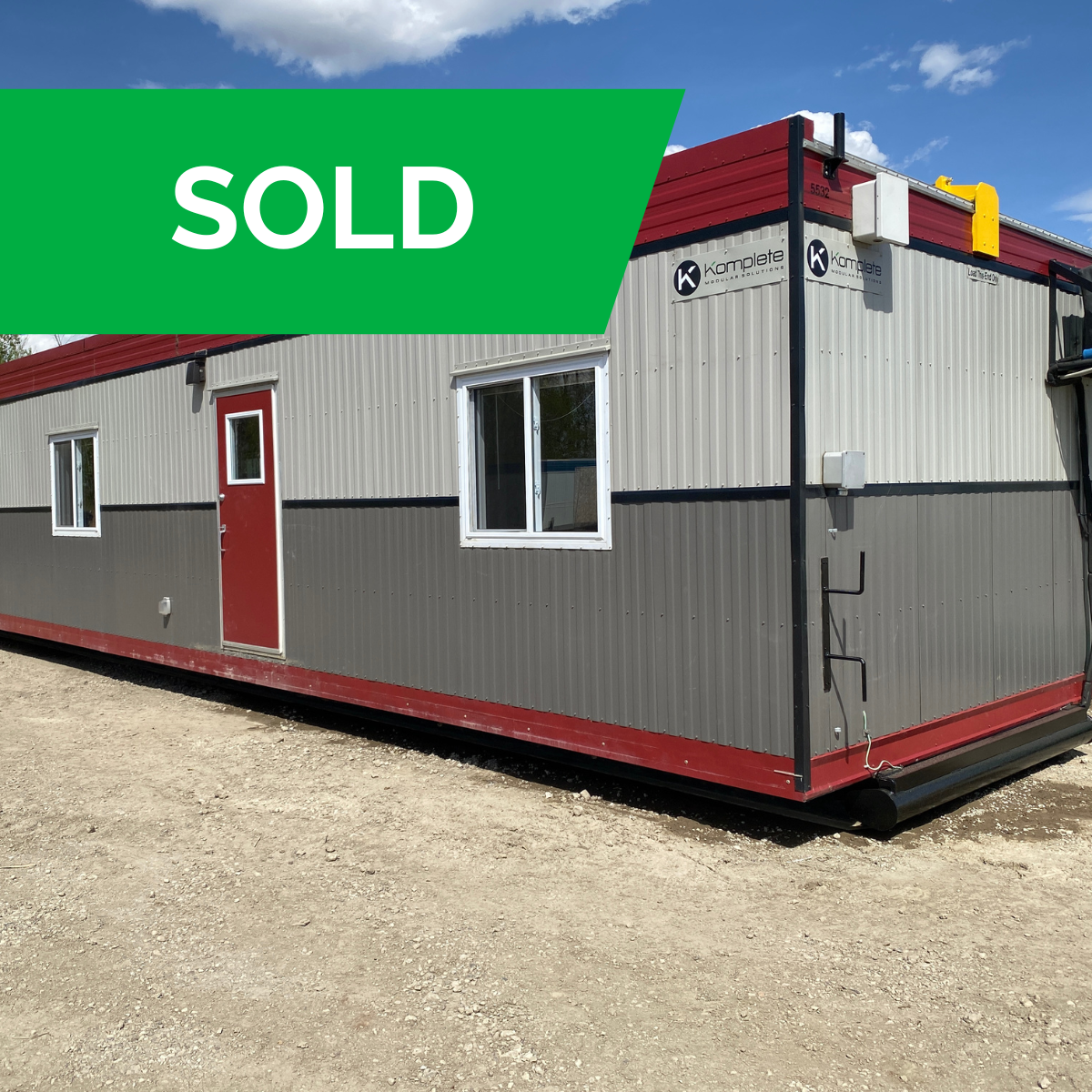 12'x56' Skidded Site Office (Two-Partition w/ Kitchenette)