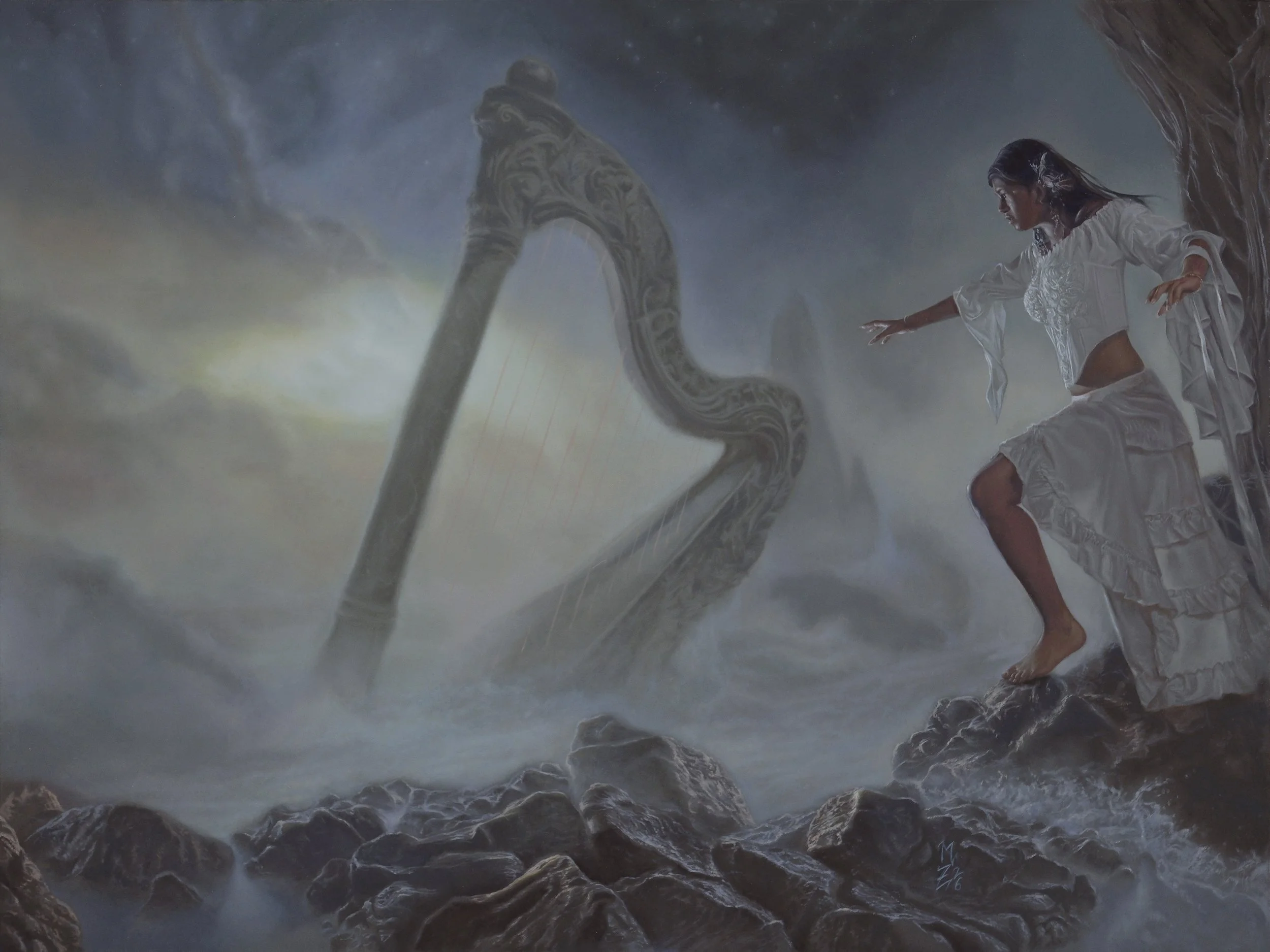Origin of Melody, oil on panel, 24" x 18" (2026)