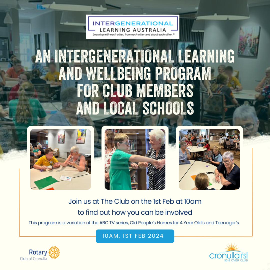 Intergenerational Learning &amp; Wellbeing Program for Members with Local Schools 