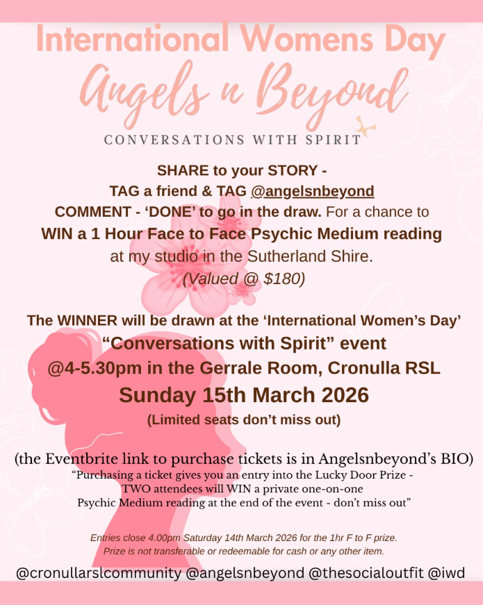 International Womens Day: Angels &amp; Beyond 'Conversations with Spirit’ 
