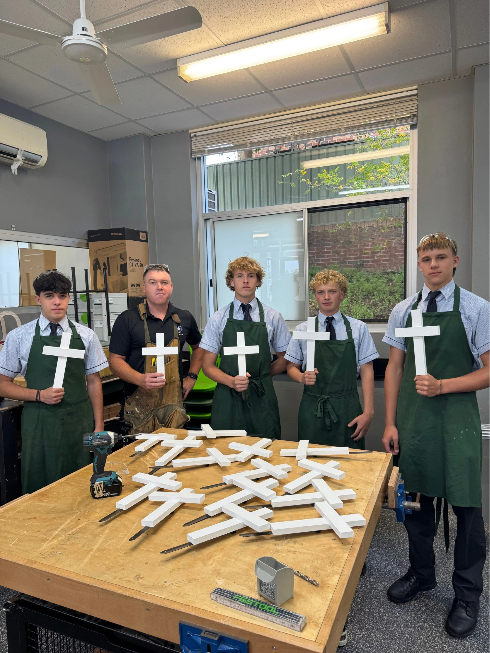 De La Salle Year 12 Construction Students