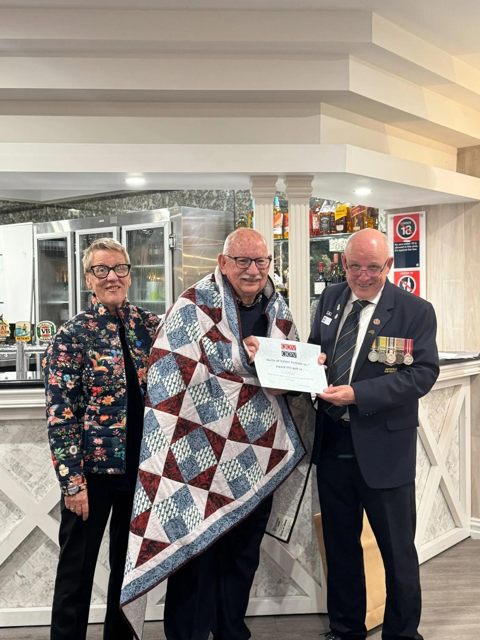 A Quilt of Honour for Cronulla RSL's Paul Zaat