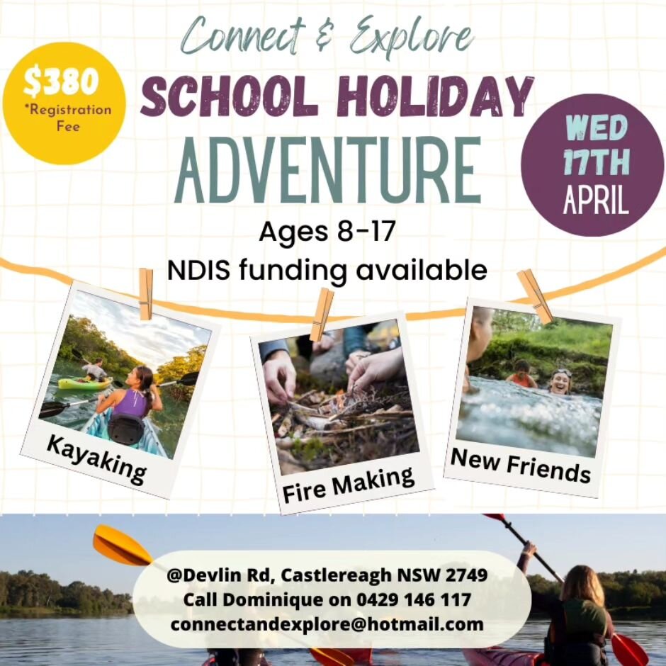 Wanting an April school holiday activity for your children/teens? We have organised an adventure on the Nepean river kayaking, fire making, mindfulness tools, swimming, creating new friends, and delicious cooking in the bush. For young people 8-17 wh