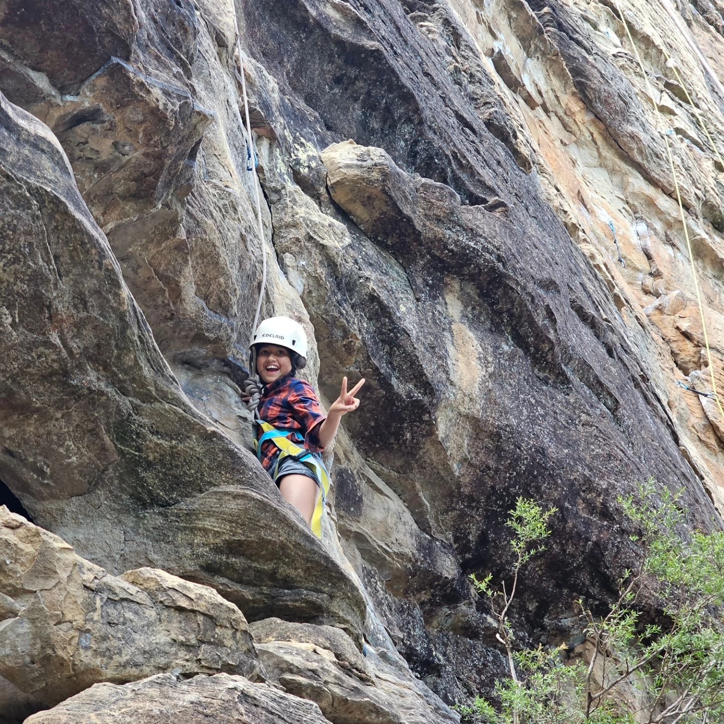 Rock climbing adventures...do you hear the words rock climbing and shudder in your body? 😆 On these adventures, many emotions rise, including fear, avoidance, excitement, and many others. These days, we mix in a lot of play swinging around on the ro