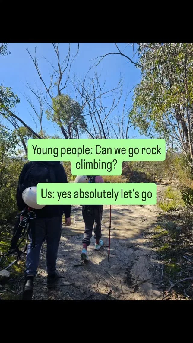 Lights me up to share rock climbing with young people. It is my passion in life to climb and brings me a smile to share this joy with others. Whether the goal is to put on a harness, test sitting in the rope on the ground to build confidence in the e