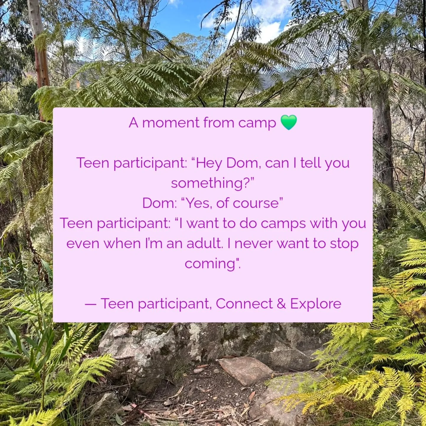 Sharing a special moment from an over night respite. 

As we packed the car getting ready for our days outing, which the young person created together with myself. They suddenly paused and asked to share their thoughts. 

My intention is to create a 