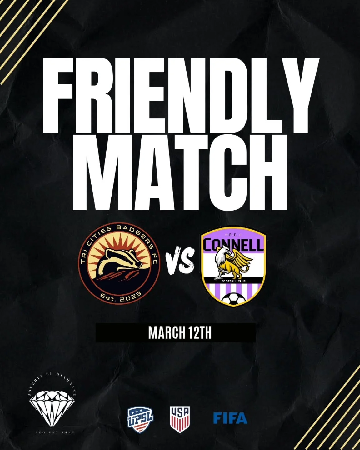 As we gear up for the 2026 season we are tapping into the local scene and hosting a friendly against Connell F.C. 

#letsgobadgers