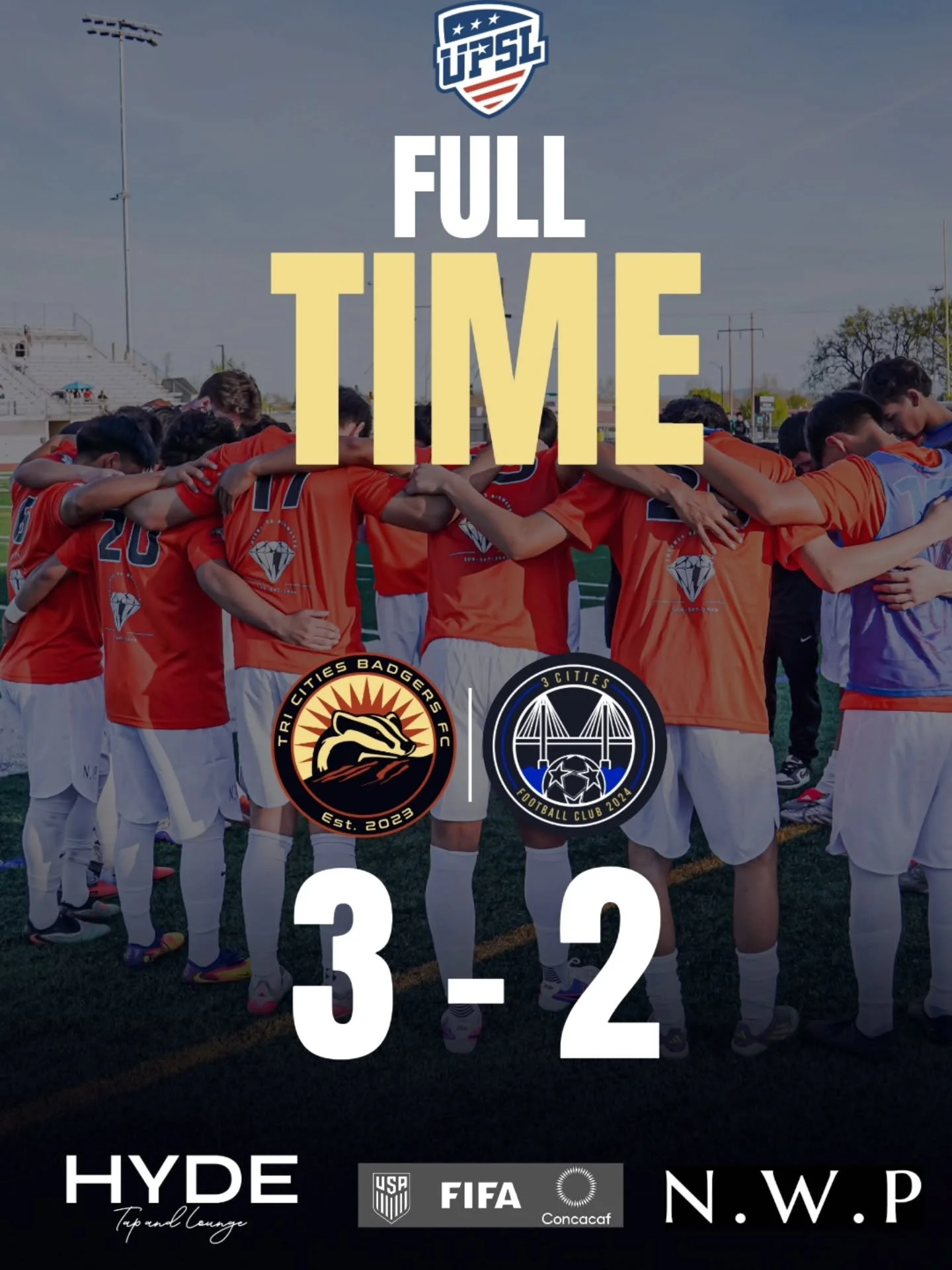 ✅️ @upslsoccer Debut
✅️+3 Points

 ​We just warming up, the grind in the UPSL continues! 

Thank You Sponsors 
@nwpauto 
@hydetaplounge