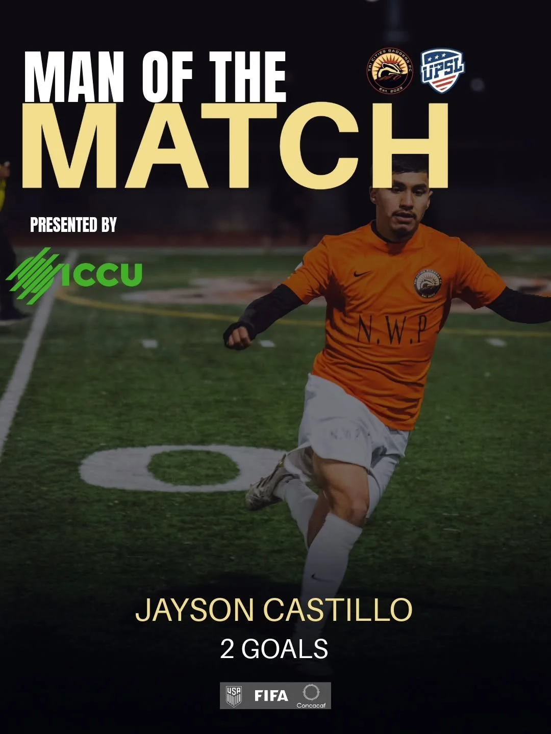 Presenting our Man of The Match @jaysonc3 

Jayson scored a GOLAZO  to tie up the match then followed it up by scoring the game winner at the end of the match!

@upslsoccer @upslnorthwest
