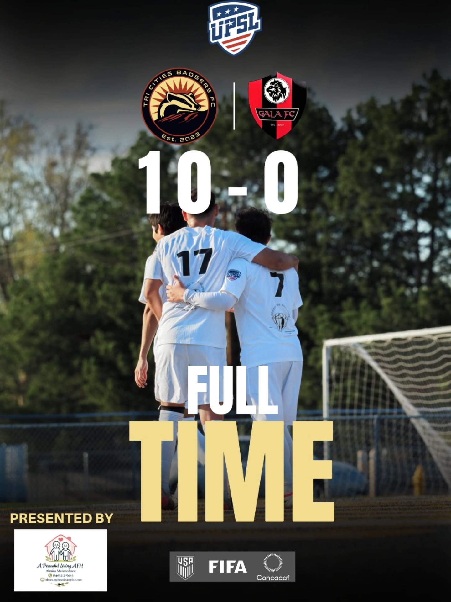 Full Time.

✅️First @upslsoccer Home Opener
✅️ +3

We keep moving!
