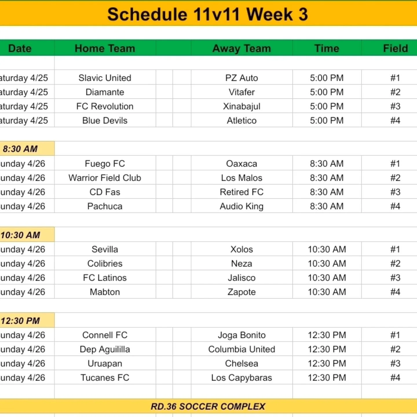 📣 Schedule week 3