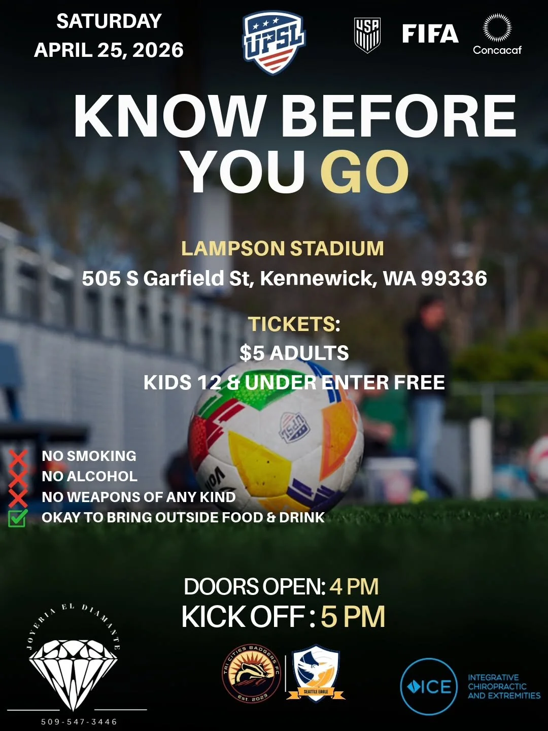 📣Its Game Day!! Know before you go, Doors open at 4pm!!