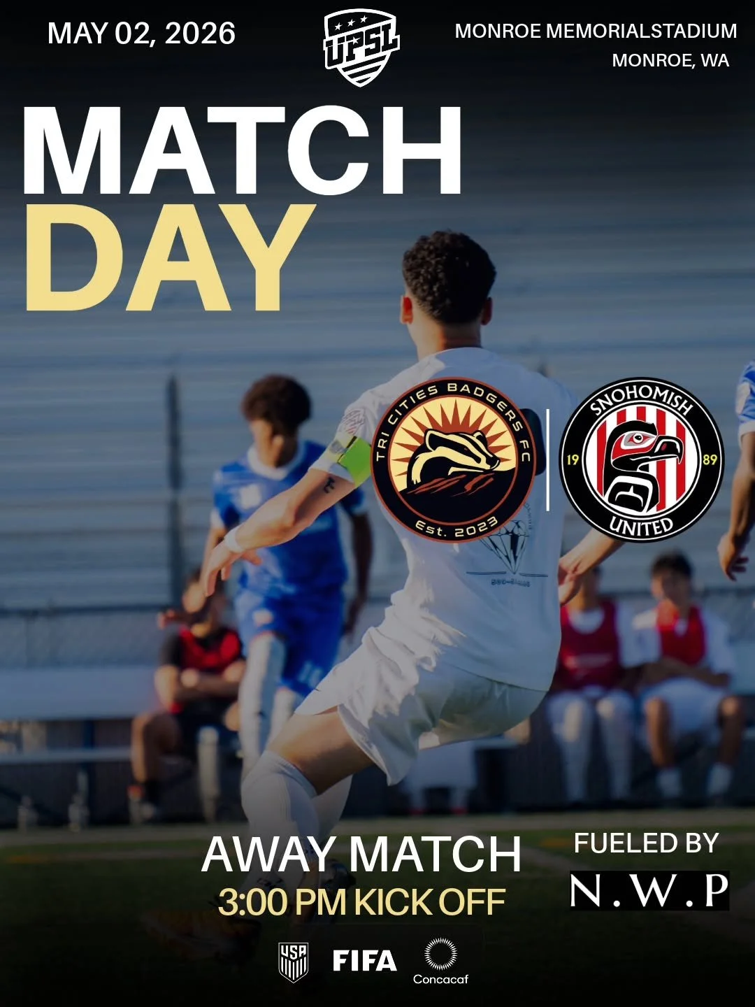 Match Day vs Snohomish United Today!
Presented by @nwpauto