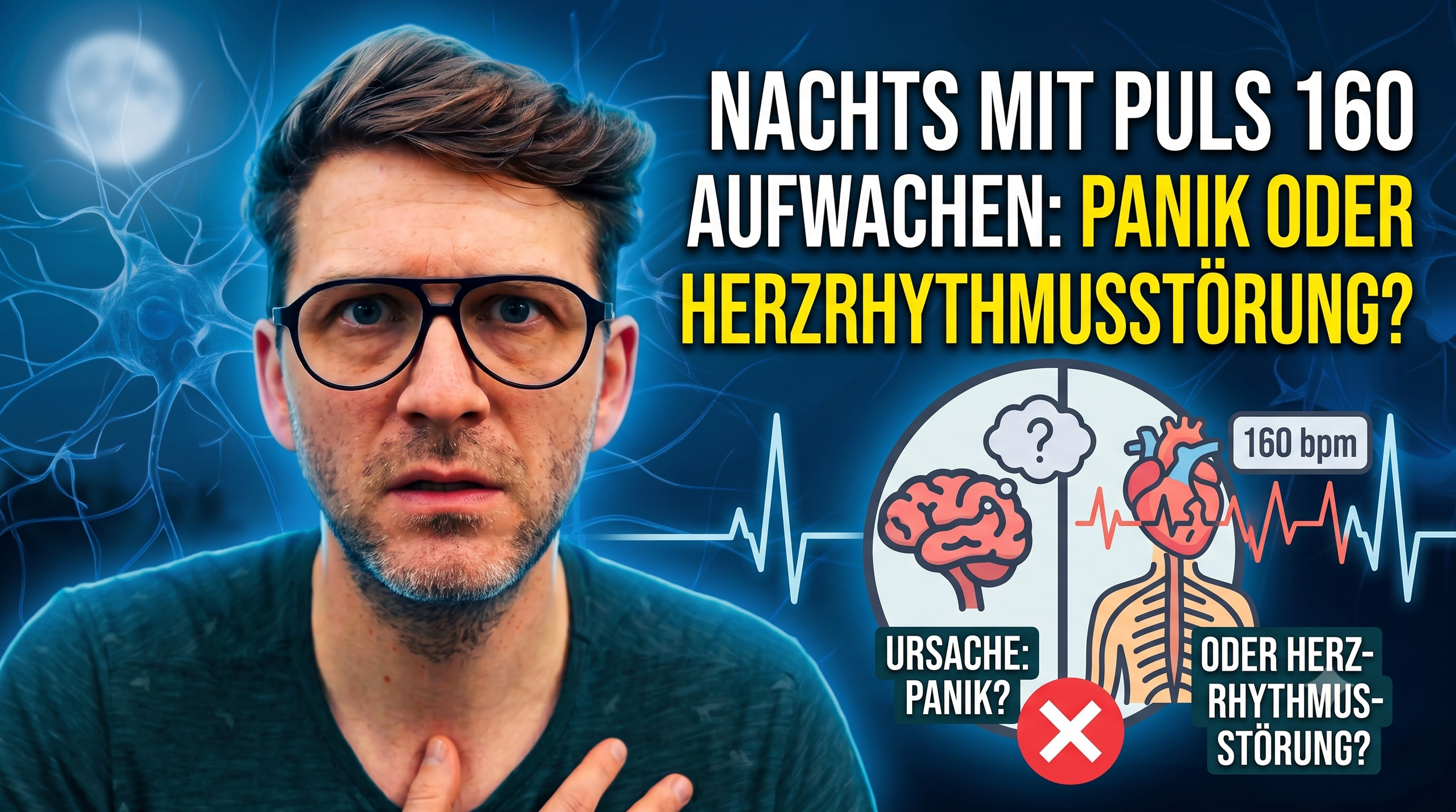 Nachts mit hohem Puls aufwachen: Panik oder Herzrhythmusstörung?