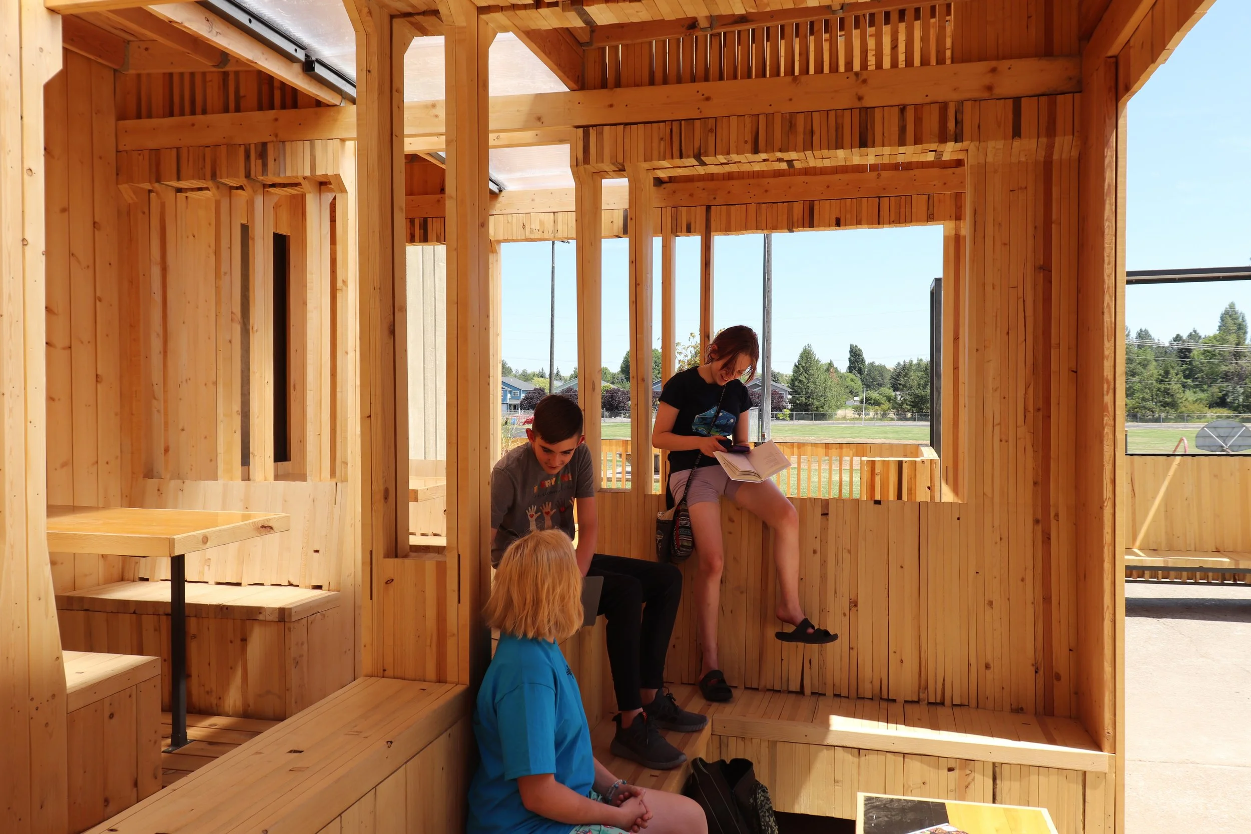 U Bench with kids.JPG