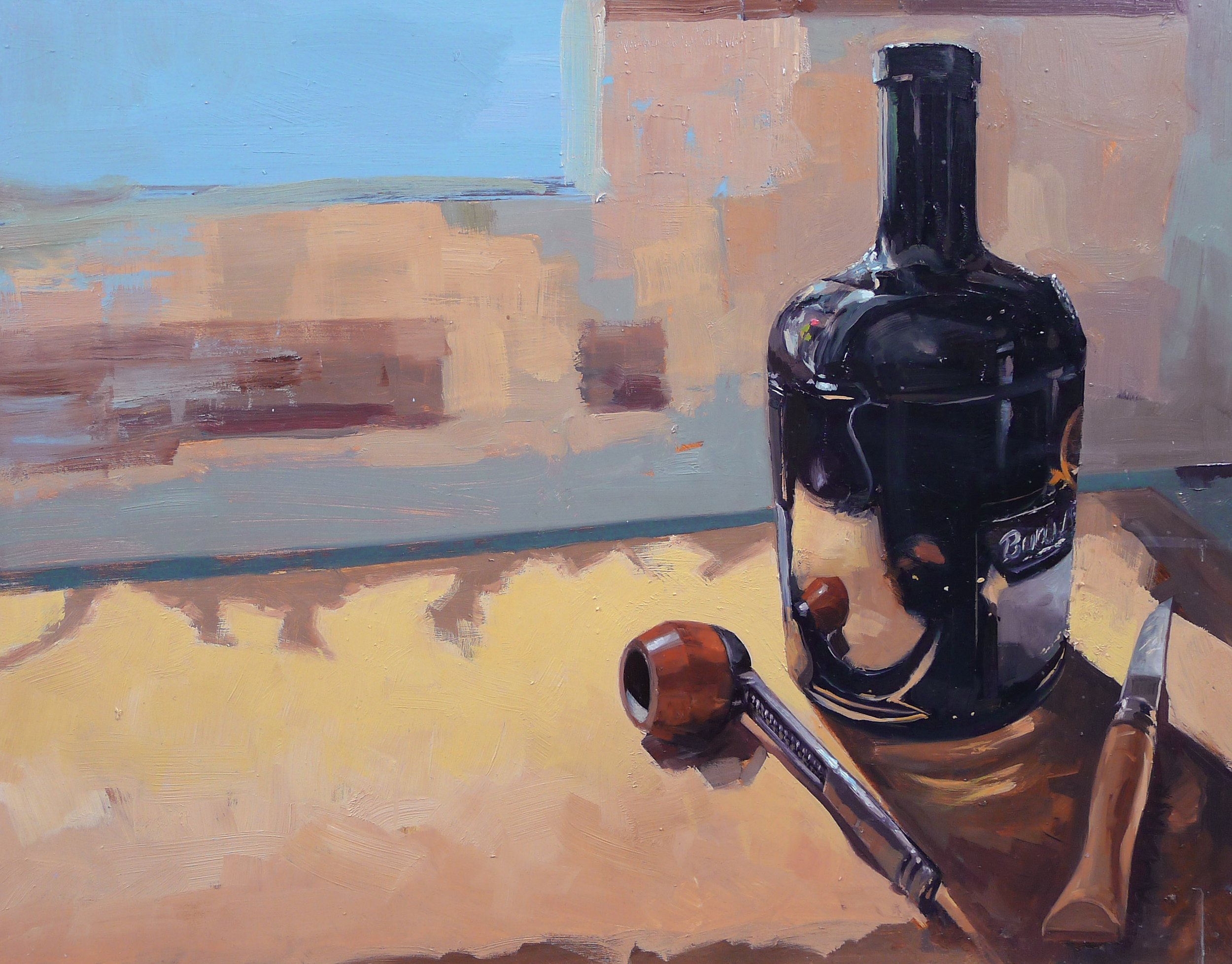 Warm Light, 14x18ins, oil on Melamine lo-res .jpg