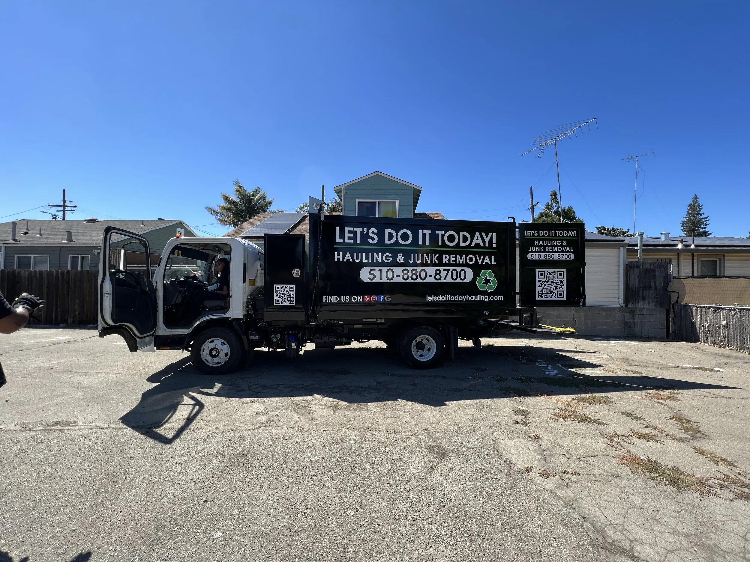 Let's Do It Today Junk Removal & Hauling truck, family and woman-owned Bay Area company