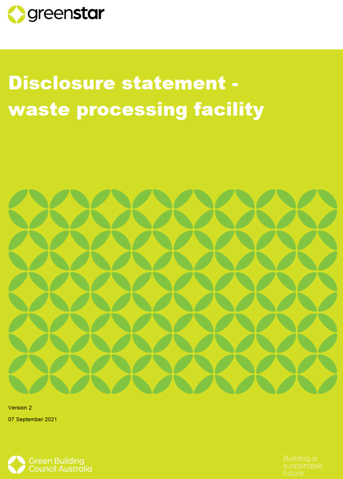 Green Star disclosure statements: a practical guide for waste facilities