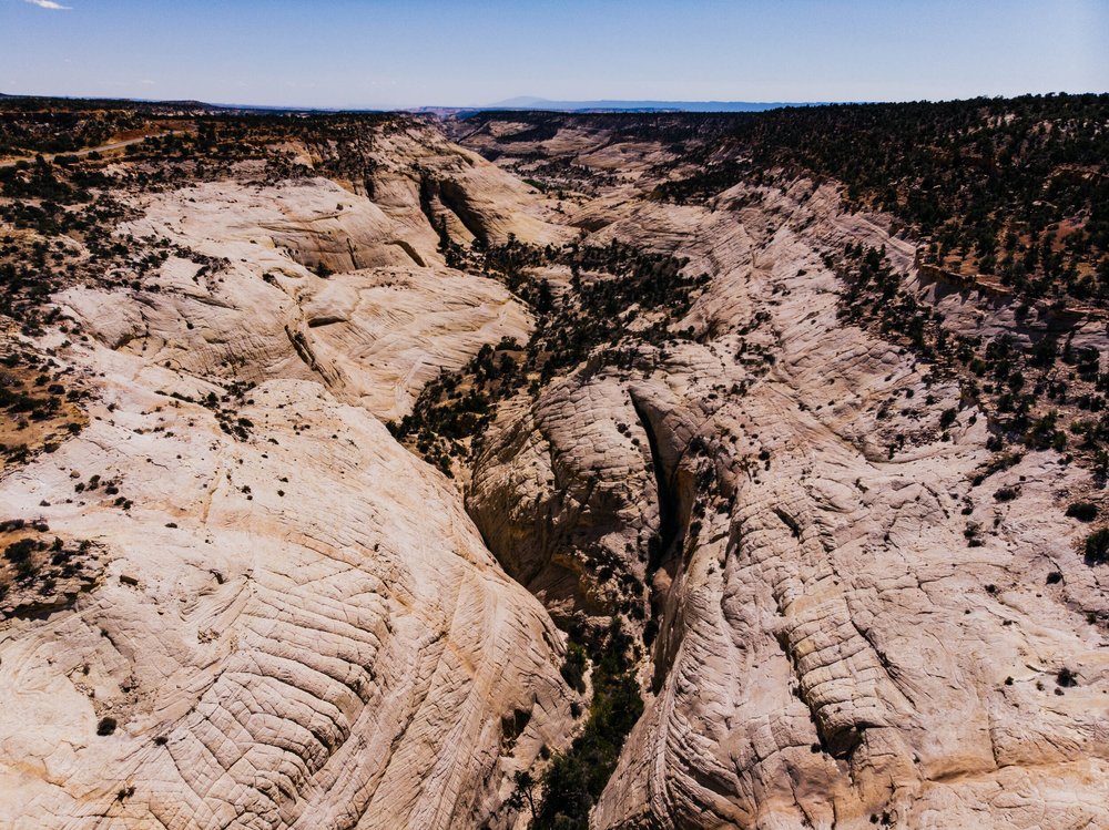 dry canyon walls above grand staircase escalante