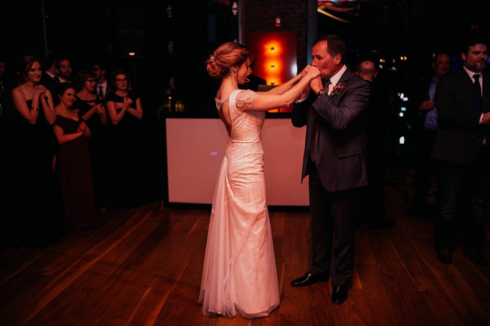 bride and father of the bride during the father-daughter dance