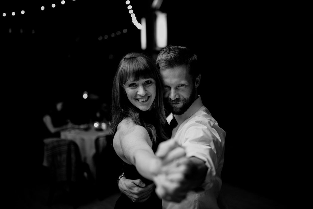 a couple dancing during the reception