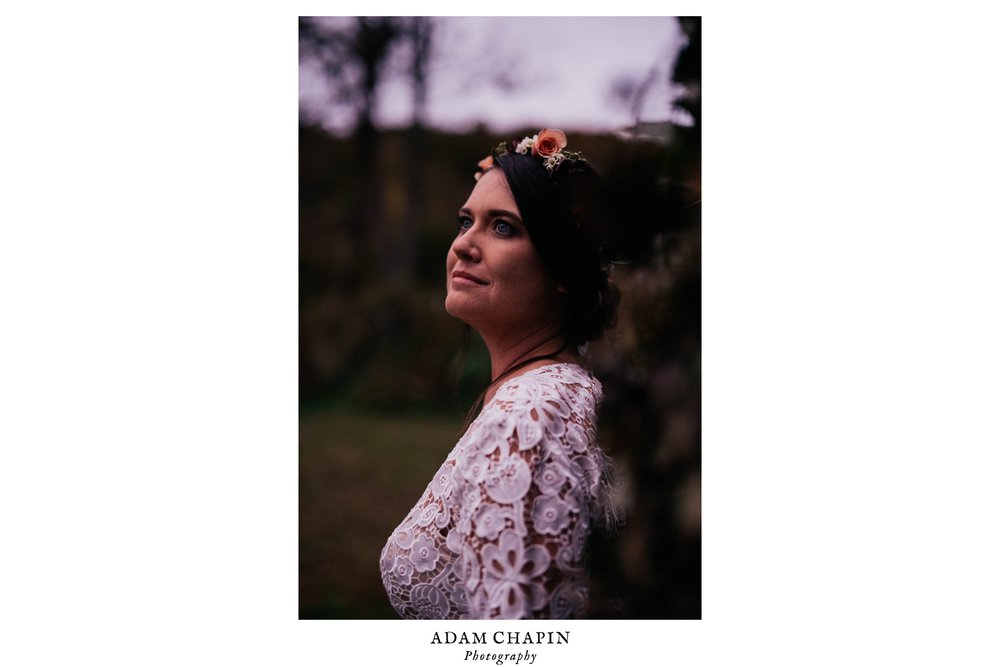 portrait of the bride in her lillian west wedding dress