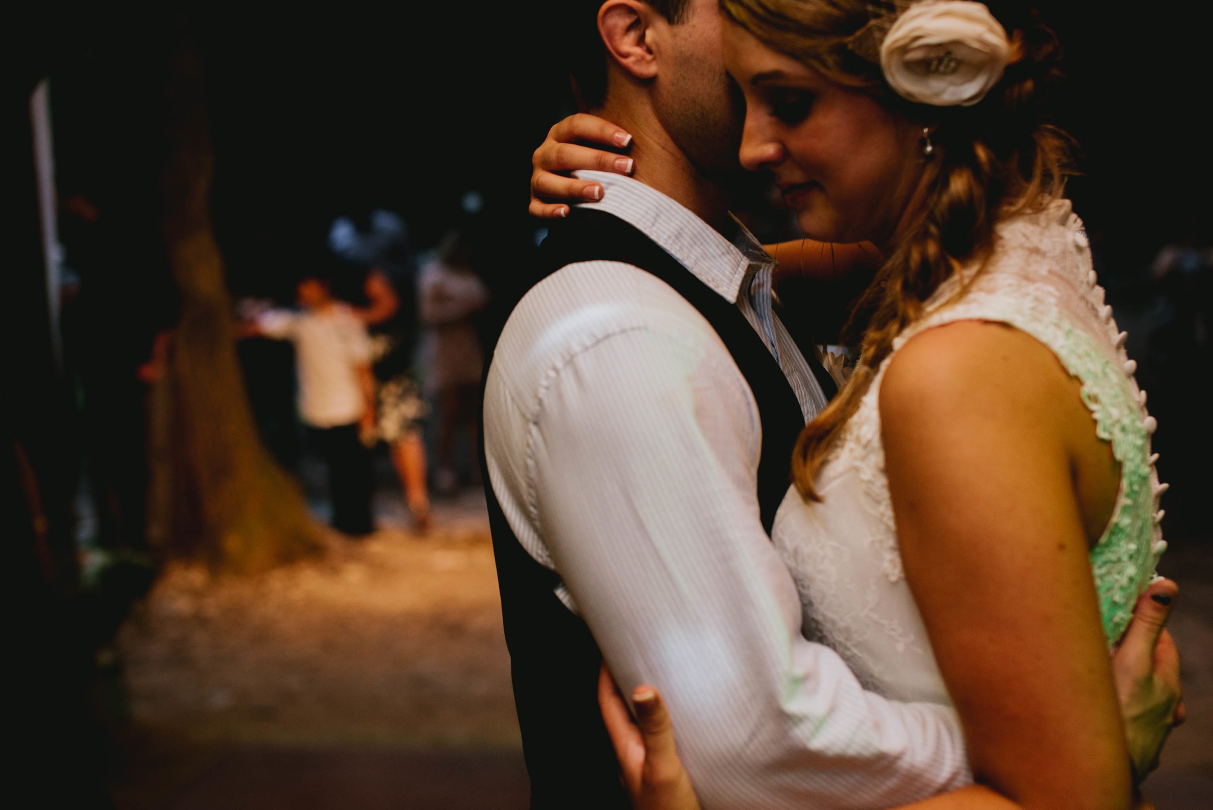 bride and groom sharing their first dance