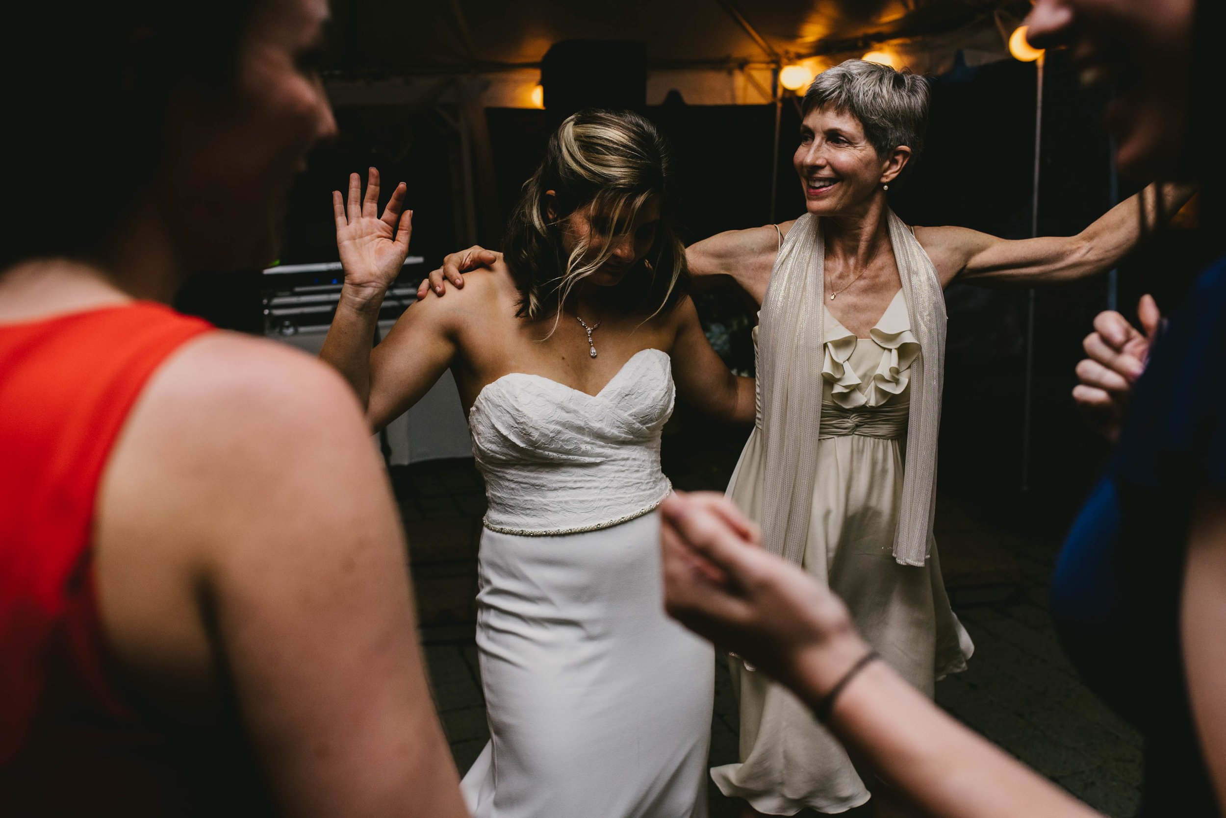 bride dancing with her mom during reception at her Jiddi Space and Courtyard Wedding at Sitti Restaurant