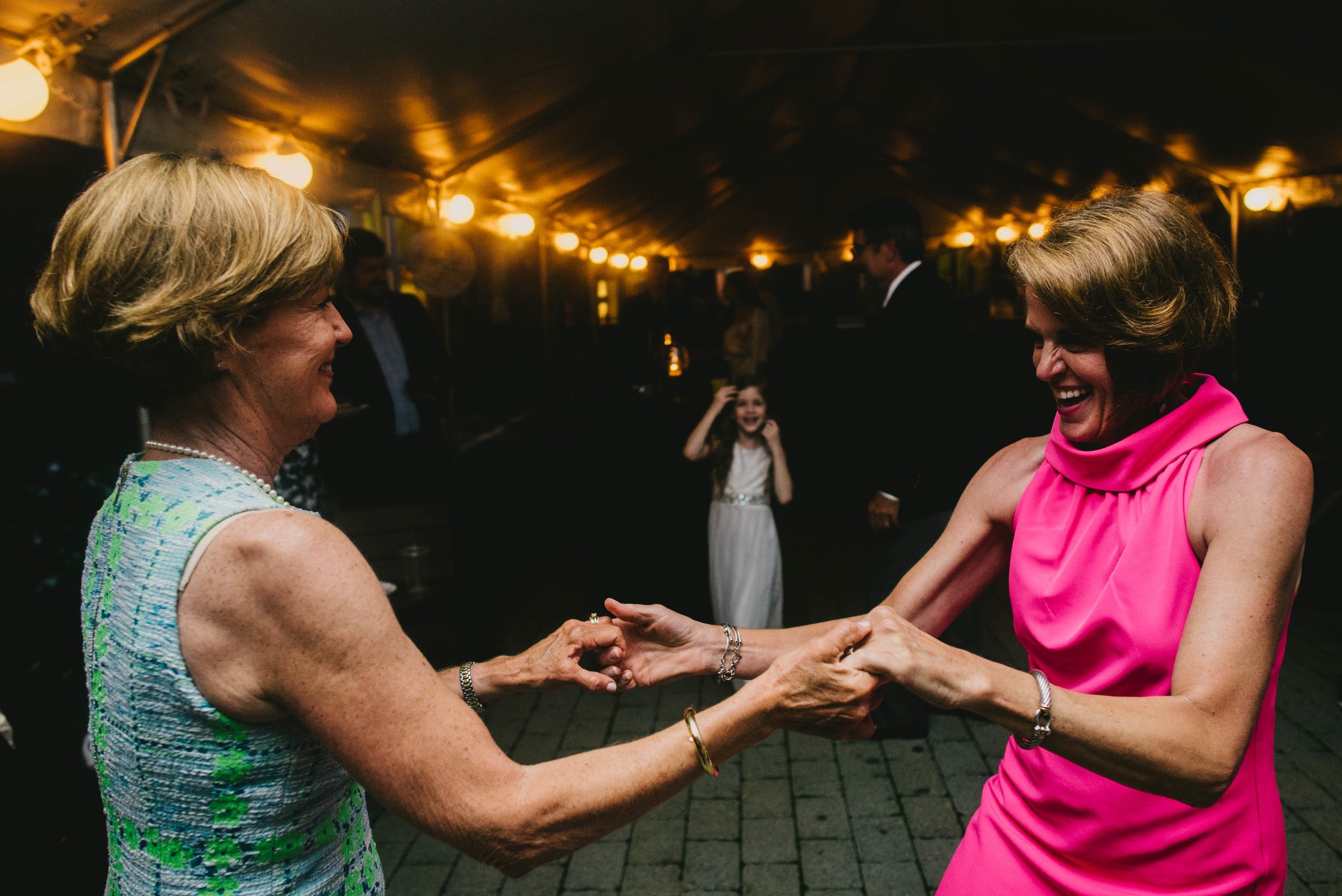 guests dancing at this Jiddi Space and Courtyard Wedding at Sitti Restaurant