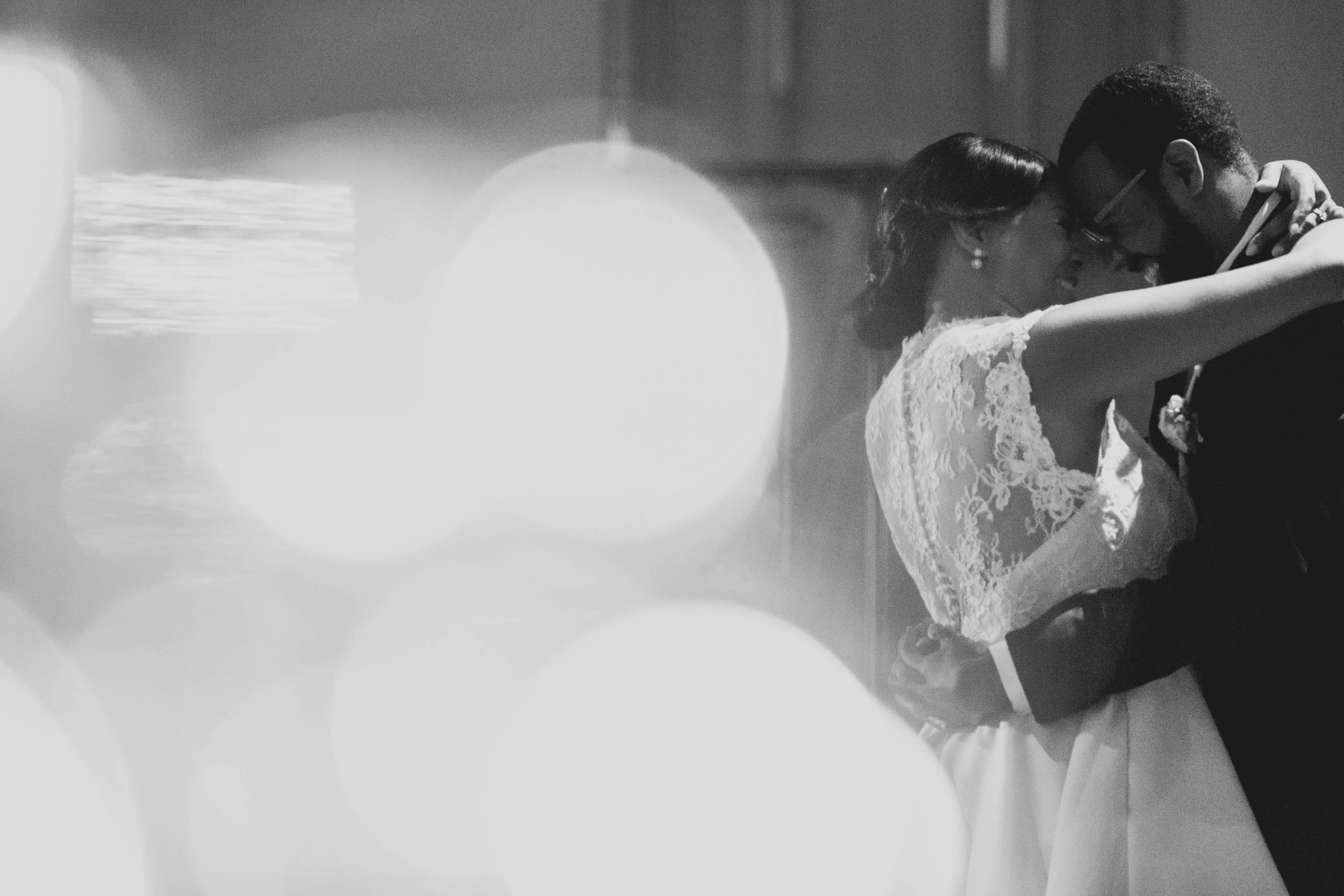 The bride and groom share their first dance at the Umstead Hotel