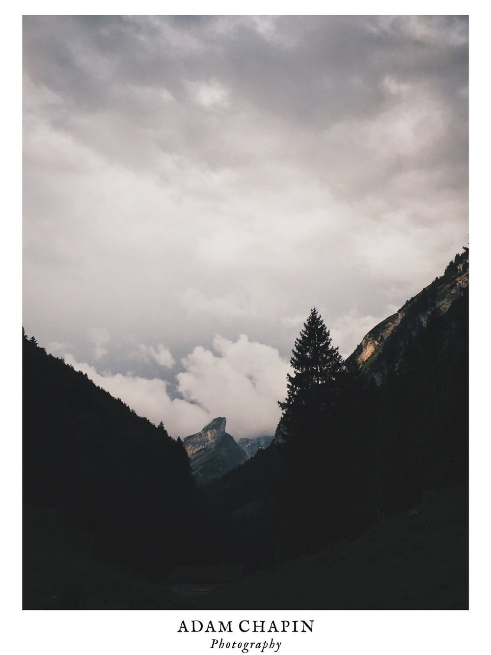 säntis peak as seen from ebenalp hiking trail in weissbad switzerland by adam chapin photography