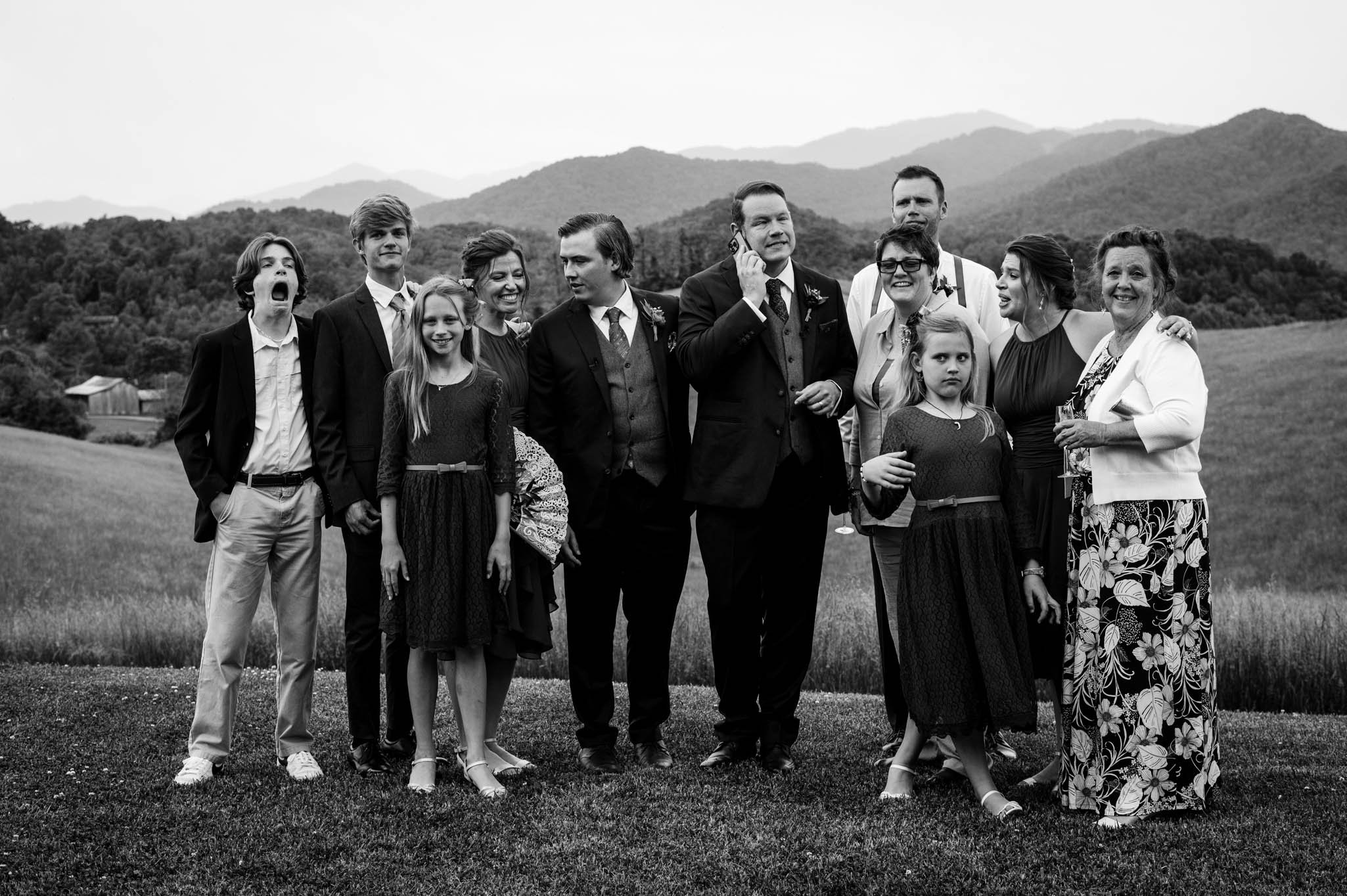 the grooms family caught candidly during a photo session