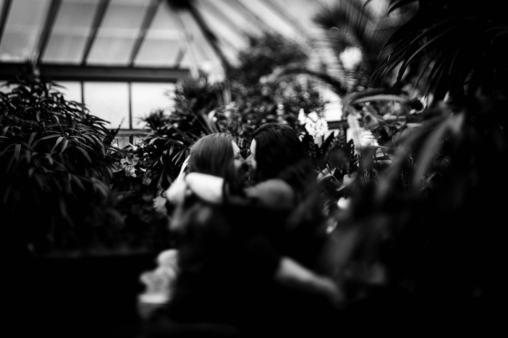 couple dancing in a Biltmore greenhouse